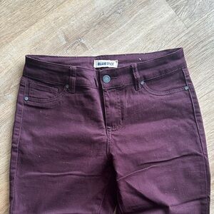 Blue Spice Women's High Rise Maroon skinny Jeans petite 5